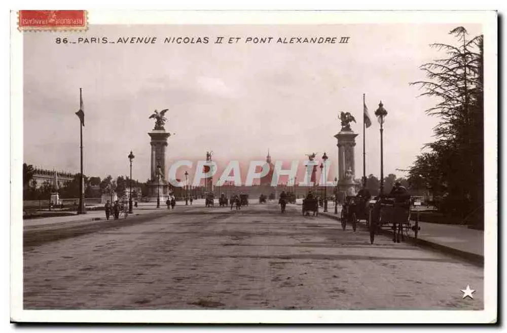 Paris - Avenue Nicolas II und Pont Alexandre III — Verlag 'Éticle' Nr. 86 - Vorderseite