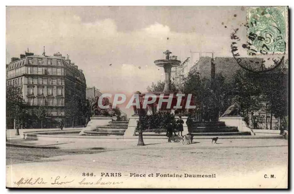 Paris - Platz und Fontäne Daumesnil — C.M. n° 866 - Vorderseite