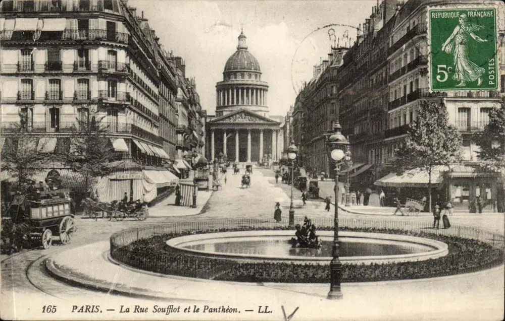 Paris — Ansicht der Rue Soufflot und des Panthéons — LL. — n° 165 - Vorderseite
