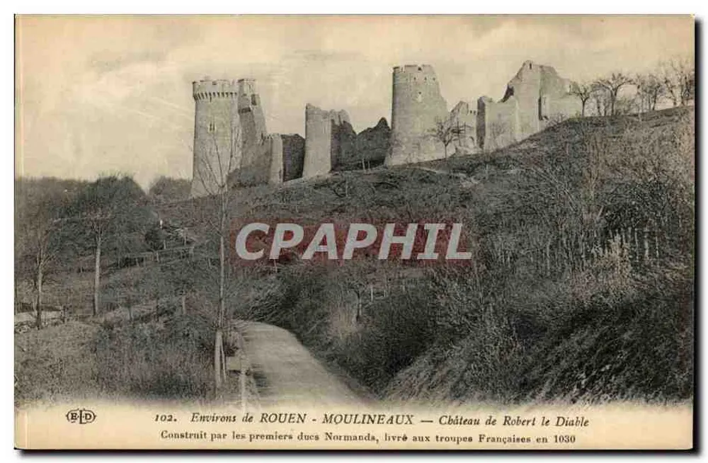 Arredores de ROUEN - MOULINEAUX — Castelo de Robert o Diabo - Frente