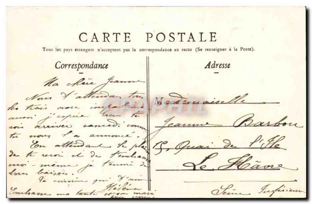 Rouen — Garten des Rathauses — N.G. 37 - Rückseite