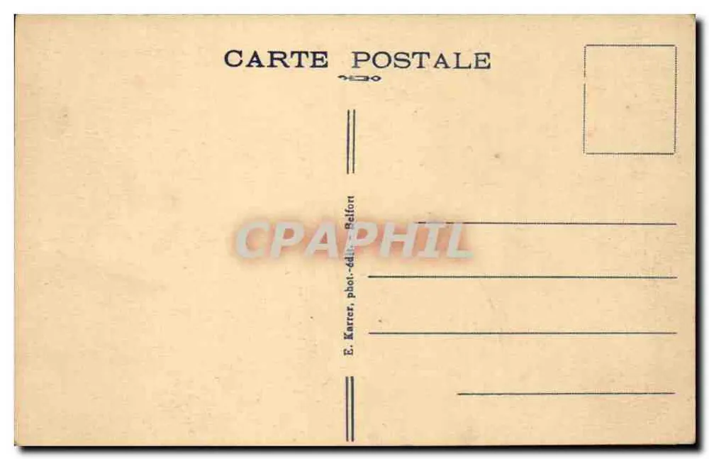 Belfort (Território) — O Castelo — E. Karrer, fot.-editor Belfort, n°269 - Verso