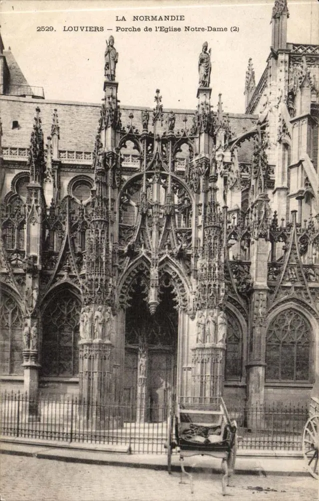 Louvières — Portal der Kirche Notre-Dame (2) — Normandie, Serie 2529 - Vorderseite