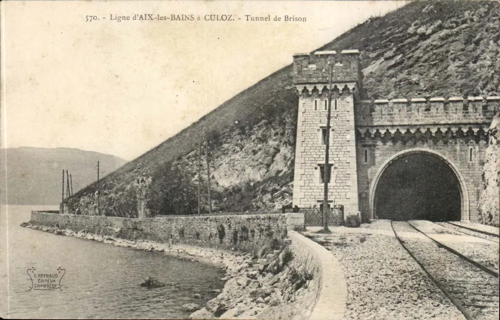 Tunnel von Brison — Linie von Aix-les-Bains nach Culoz — Verlag E. Reynaud, Chambéry, Nr. 570 - Vorderseite