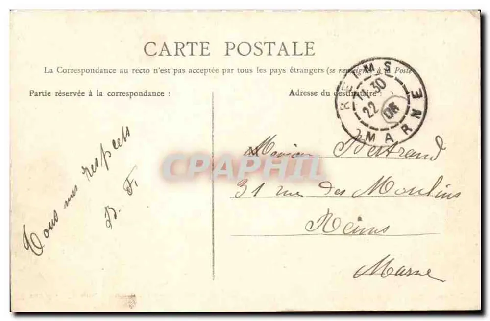 Le Mans — Der Botanische Garten — Verlag L. L. M. - Rückseite