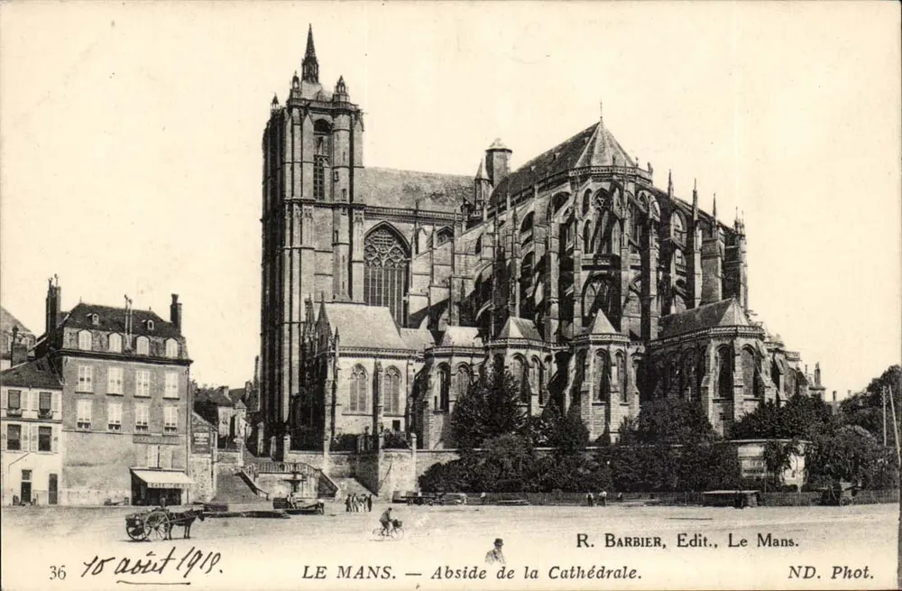 Le Mans — Abside da Catedral — R. Barbier, Editora, Le Mans. - Frente