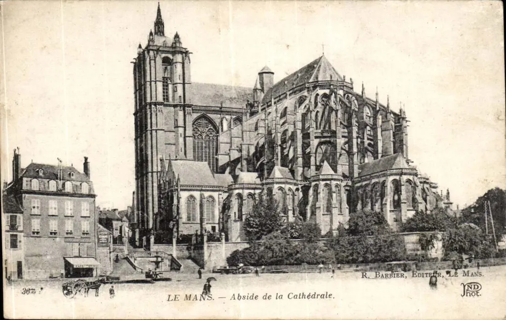 Le Mans — Abside da Catedral — R. Barbier, Editor, Le Mans - Frente