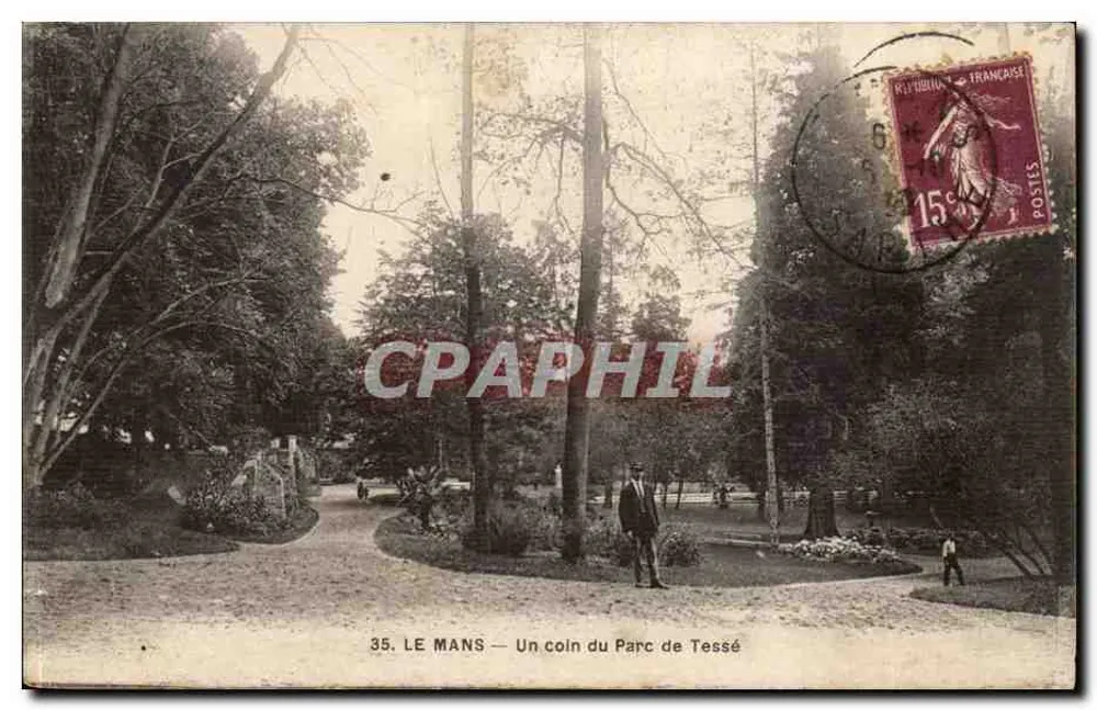 LE MANS — Um canto do Parque de Tessé — A. Dolbeau, Le Mans - Frente