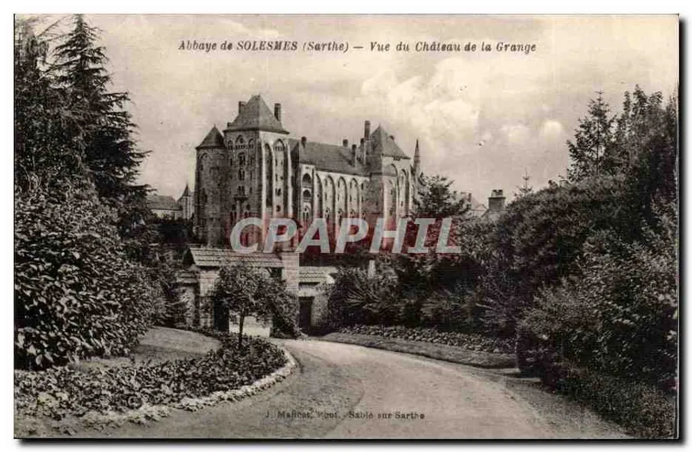 Abtei SOLESMES (Sarthe) — Ansicht des Schlosses La Grange — J. Malinon, Impr. Sablé sur Sarthe - Vorderseite