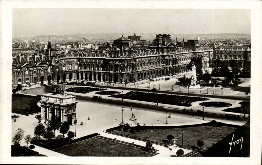 Praça do Carrossel — vista panorâmica — Edições de Arte 'WVON', Paris - Frente