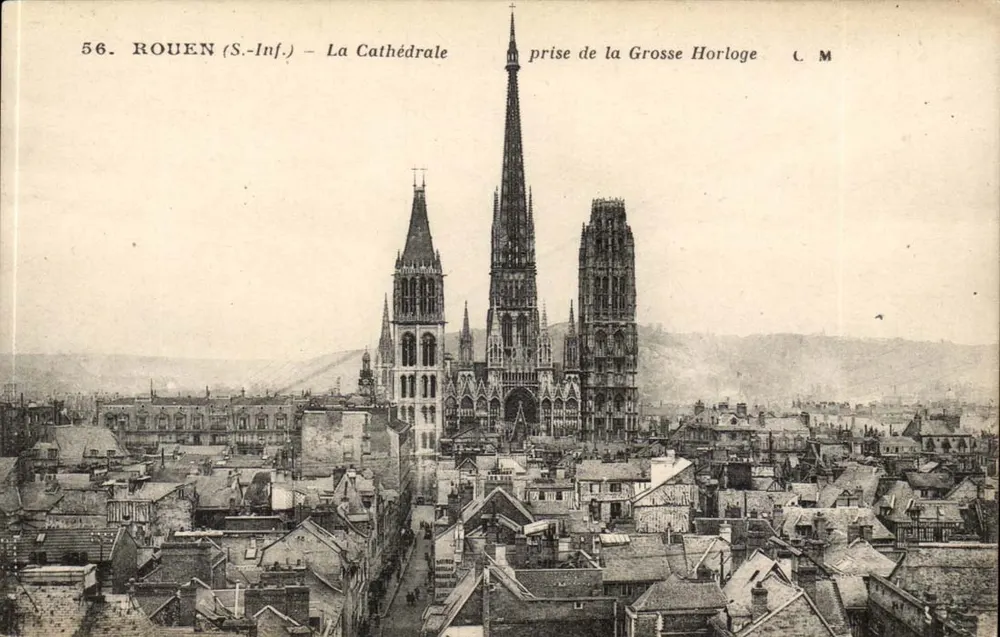 Rouen (S.-Inf.) – Die Kathedrale – Blick von der Grosse Horloge - Vorderseite