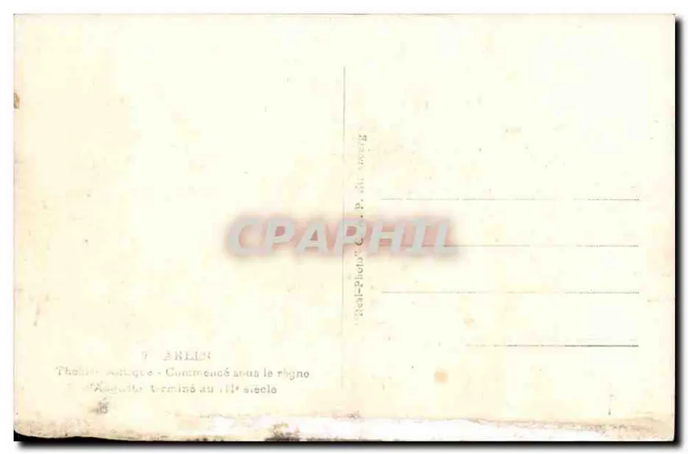 Ruínas antigas de Viena — Termas antigas — Editor C. ARLIN - Verso