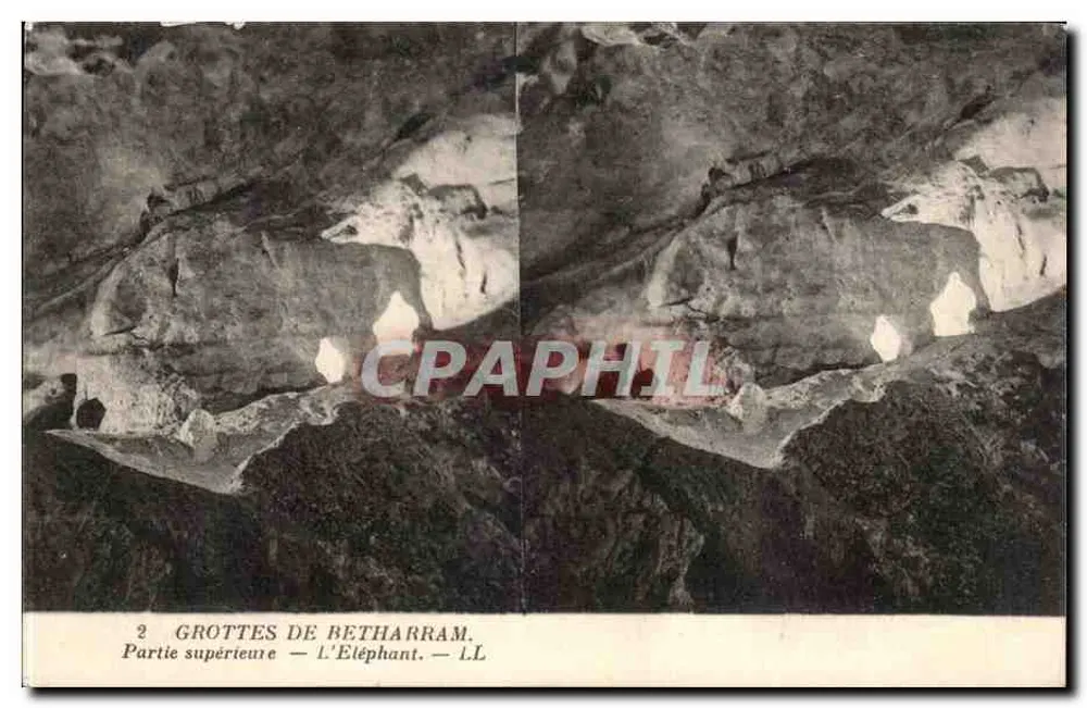 Grutas de Betharram — Parte superior — O Elefante — L.L. - Frente