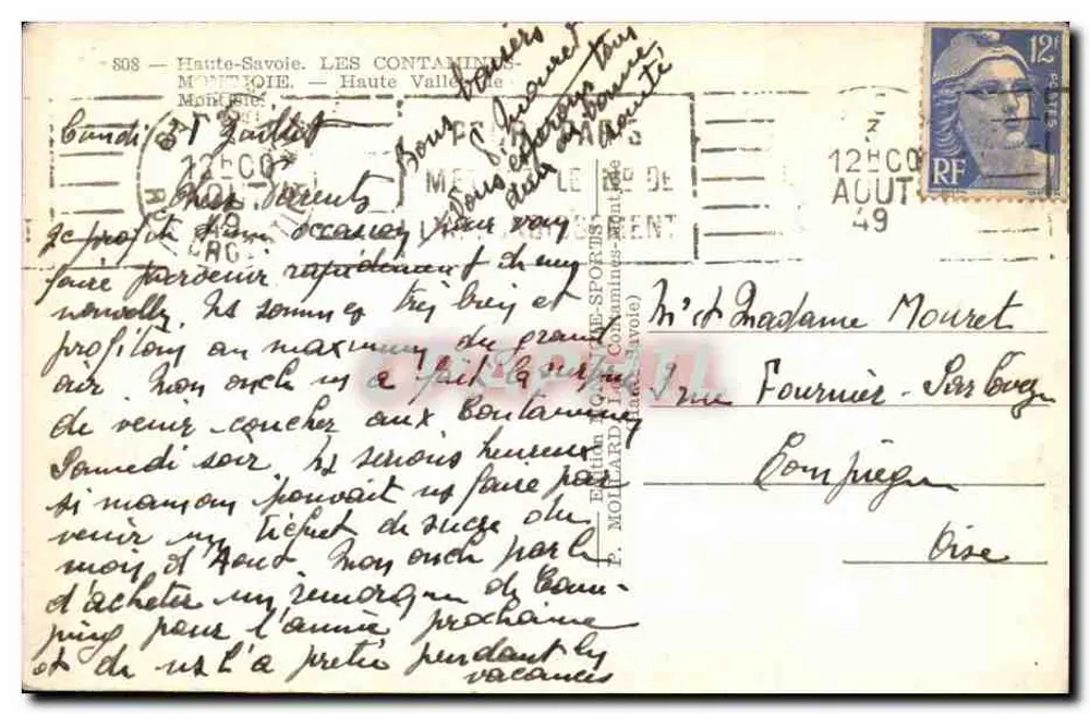 Les Contamines-Mont-Blanc — Haute-Savoie — editor E. Molard - Verso