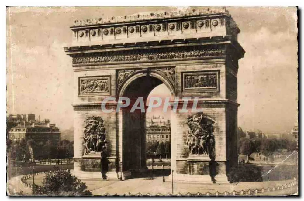 Paris - O Arco do Triunfo — Éditions du Globe, n°10 - Frente