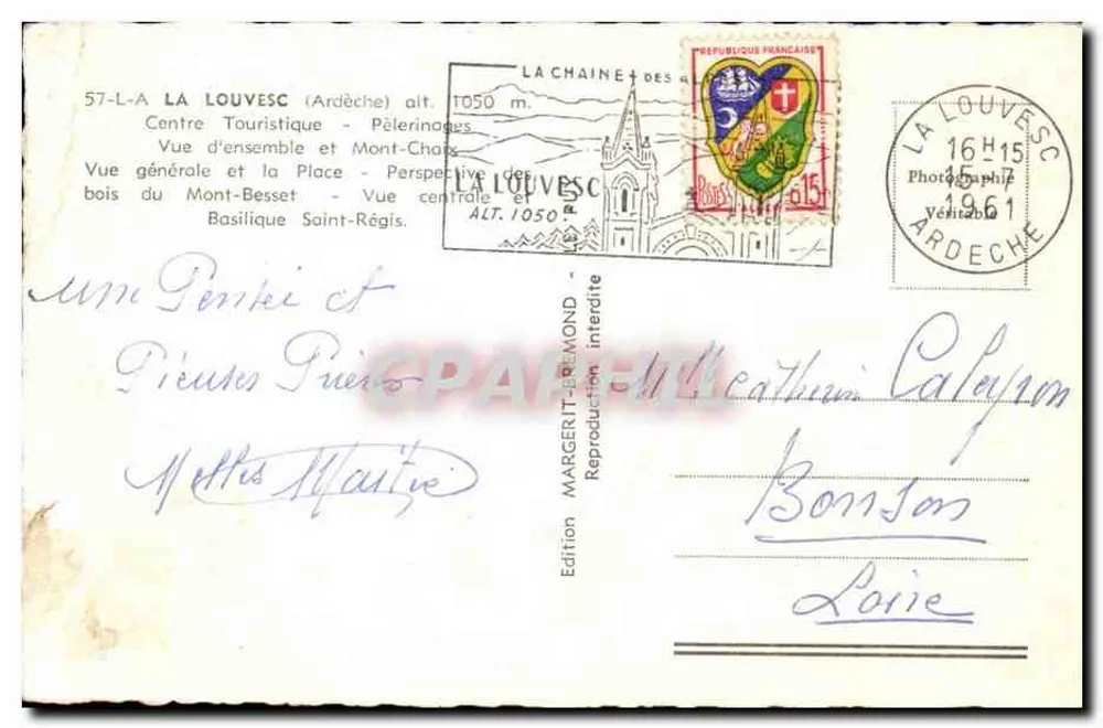 La Louvèsc — Luftbild und Perspektiven — Edition Margerit-Bremond - Rückseite