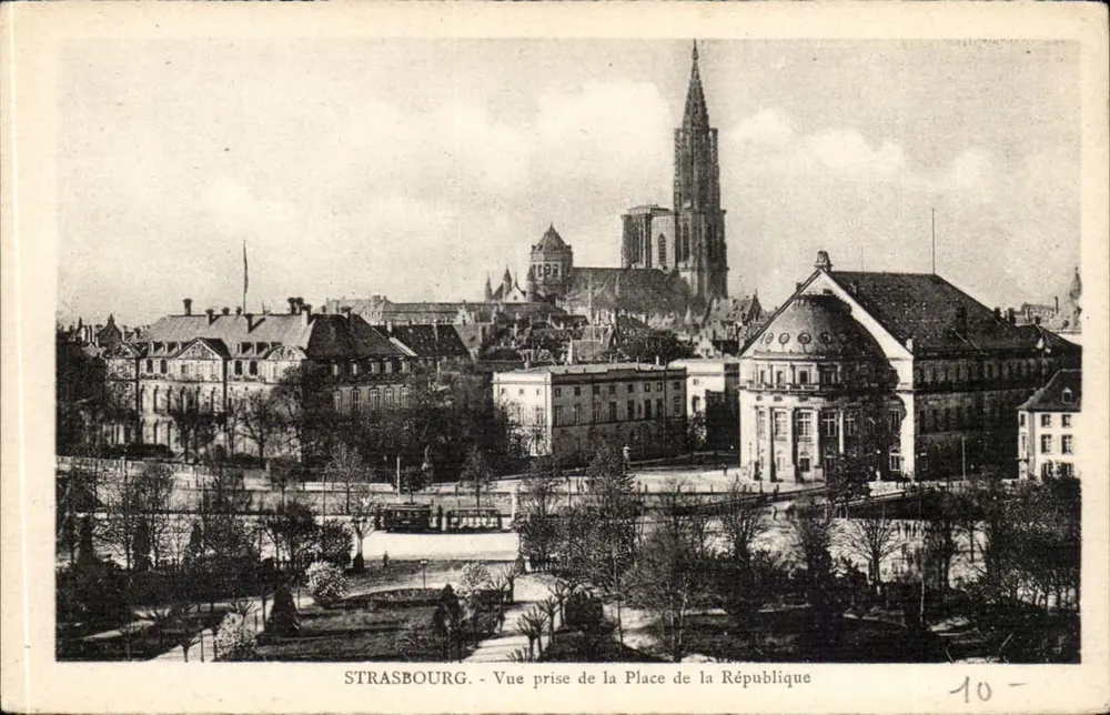 Straßburg - Ansicht vom Place de la République — Felix Laby, Verlag, Nr. 10 - Vorderseite