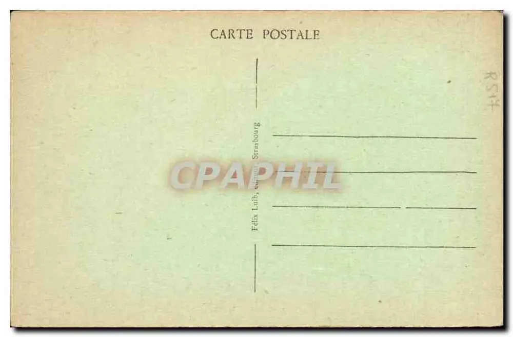 Straßburg - Ansicht vom Place de la République — Felix Laby, Verlag, Nr. 10 - Rückseite