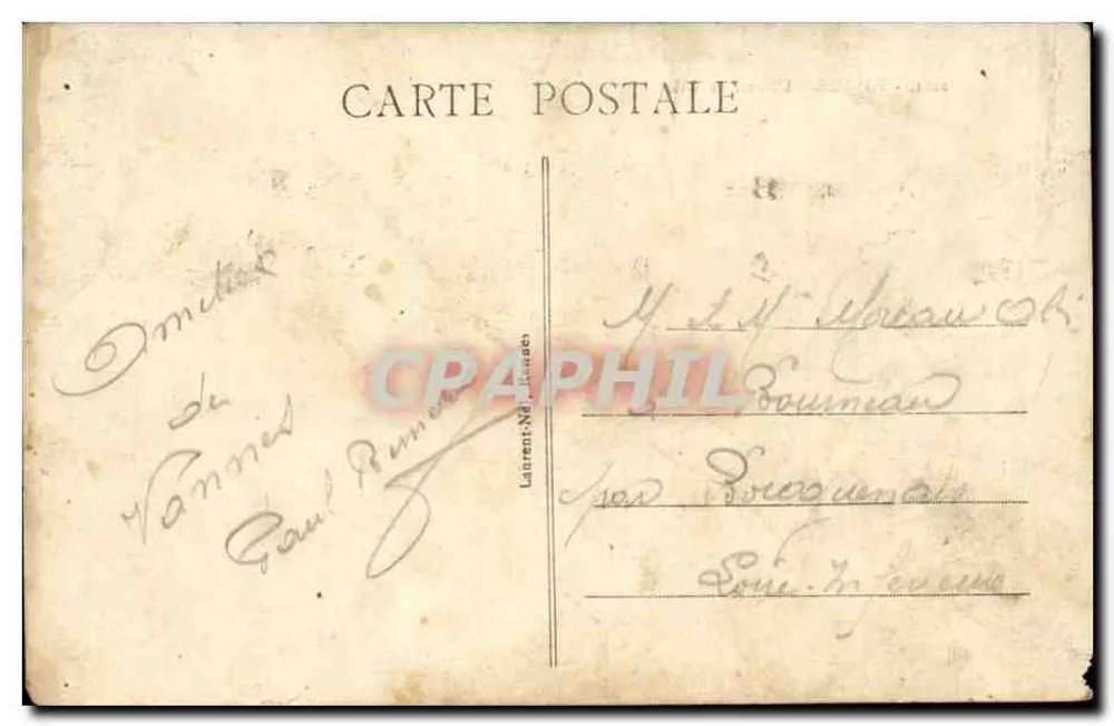 VANNES - O Hotel de Ville — editor Laurent-N. Massé, n° 2111 - Verso