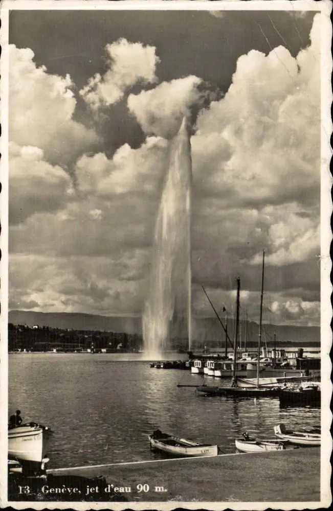 Genf, Jet d'eau 90 m. — Foto. O. Sartor, Lausanne — Nr. 564 - Vorderseite