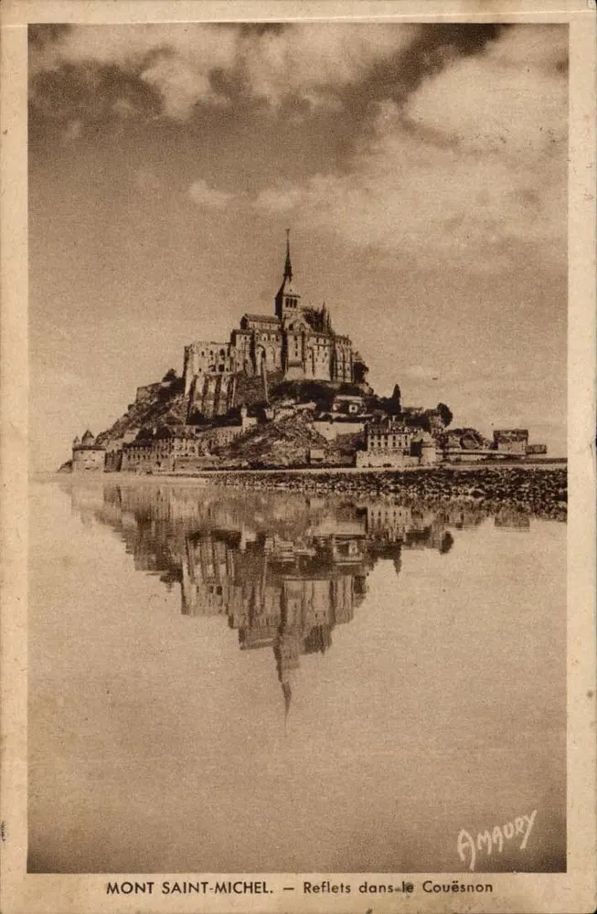 Monte Saint-Michel — Reflexos no Couësnon — Amgury - Frente