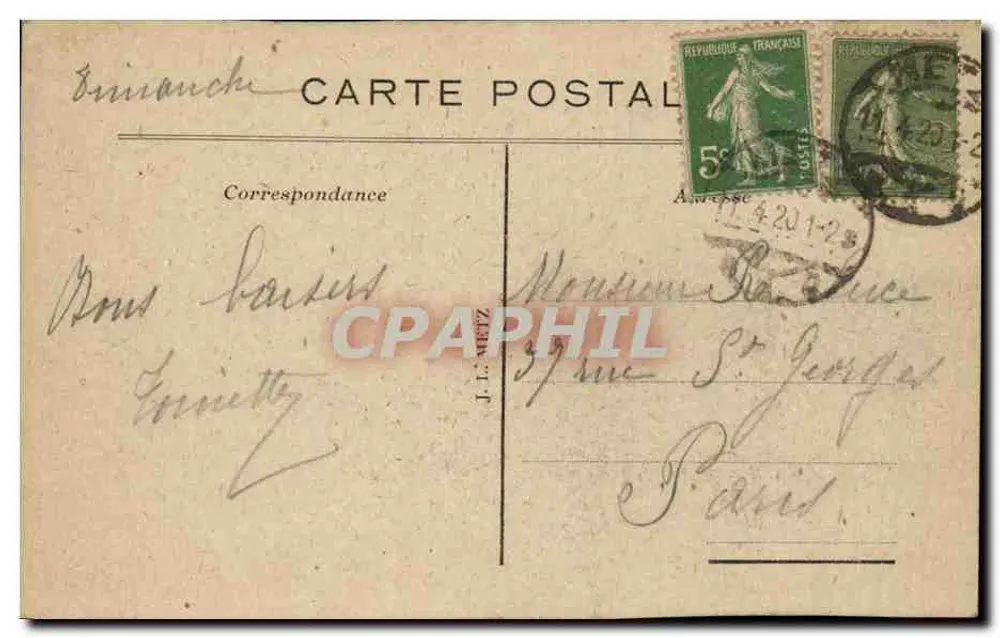 Metz — Vista Geral — J. L. Metz - Verso