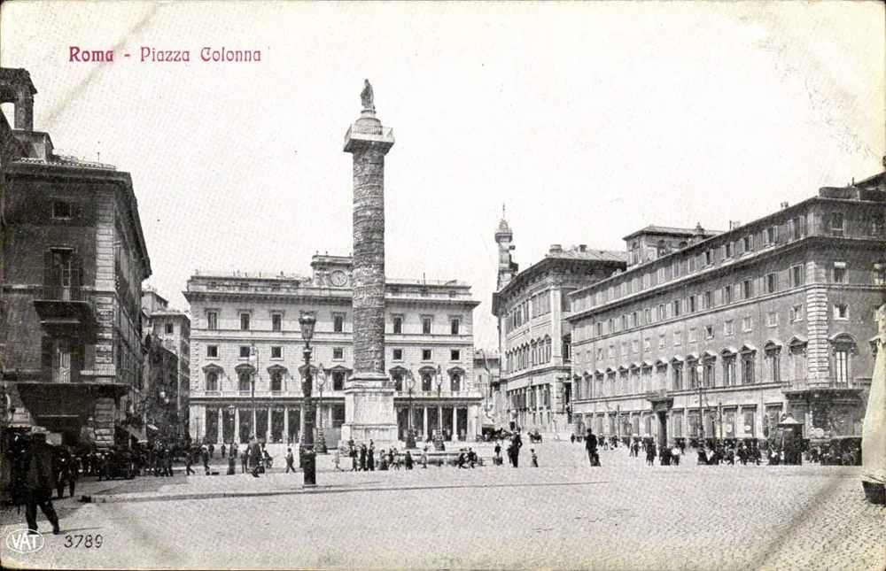 Rom - Piazza Colonna — Ansicht der Säule — Verlag VAT, Nr. 3789 - Vorderseite