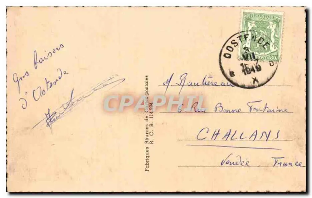 Ostend — Königliches Theater — Koninklijk Theater — Verlag: E. LELITS COON, n° 907 - Rückseite