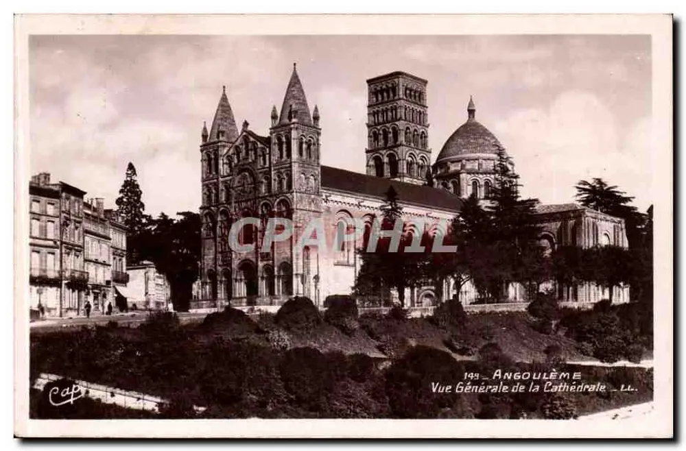 Angoulême — Allgemeiner Blick auf die Kathedrale — L.L. Nr. 149 - Vorderseite