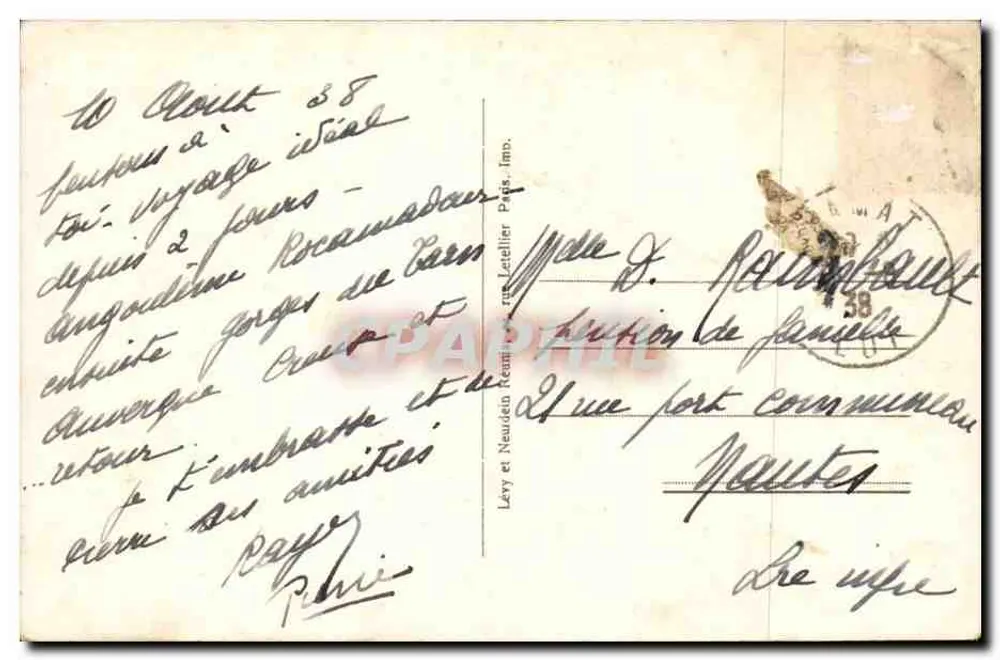 Angoulême — Allgemeiner Blick auf die Kathedrale — L.L. Nr. 149 - Rückseite