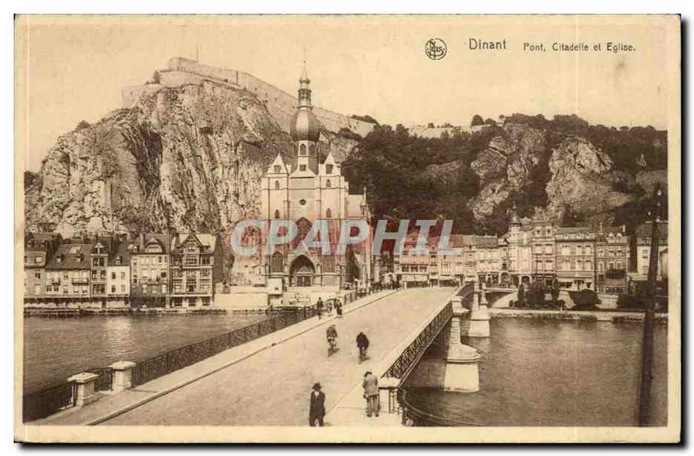 Dinant Brücke, Zitadelle und Kirche — N°455, Verlag N. JELS - Vorderseite