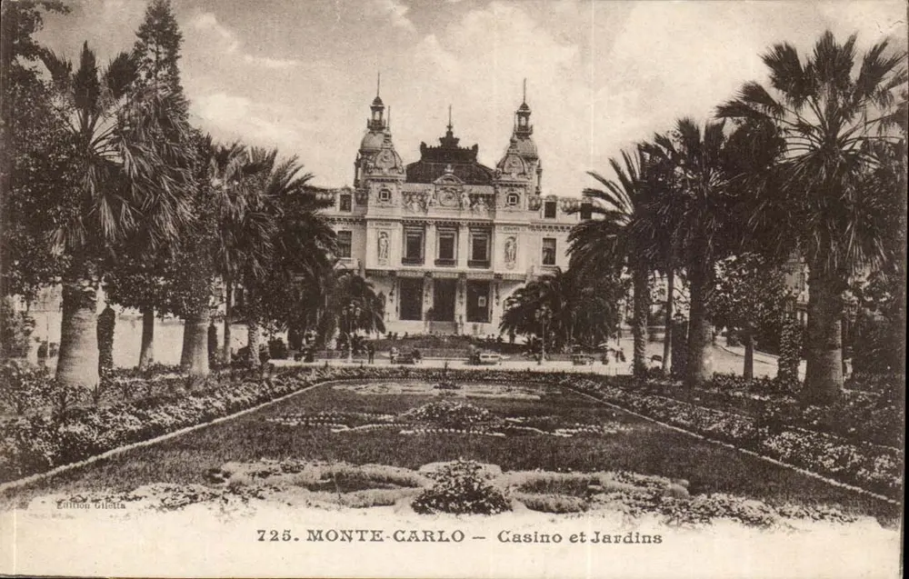 Monte-Carlo — Casino und Gärten — Gilletta-Ausgabe n°725 - Vorderseite
