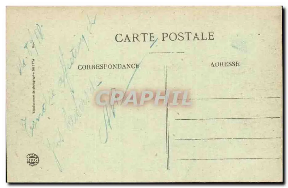 Monte-Carlo — Casino und Gärten — Gilletta-Ausgabe n°725 - Rückseite