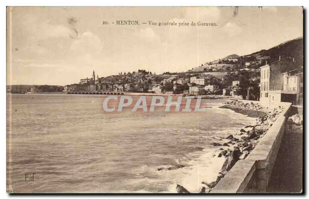 Menton — Algemene uitzicht genomen vanaf Garavan — Éditions Frédéric Laugier, Nice - Voorkant