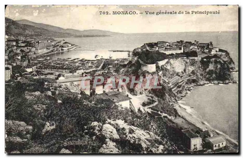 Monaco — Allgemeine Ansicht des Fürstentums — Verlag GILLET A Nice, Nr. 702 - Vorderseite