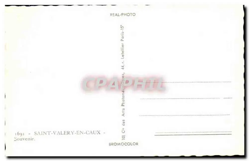 Saint-Valery-en-Caux — vista panorâmica — Cîn des Arts Photométriques, Paris - Verso