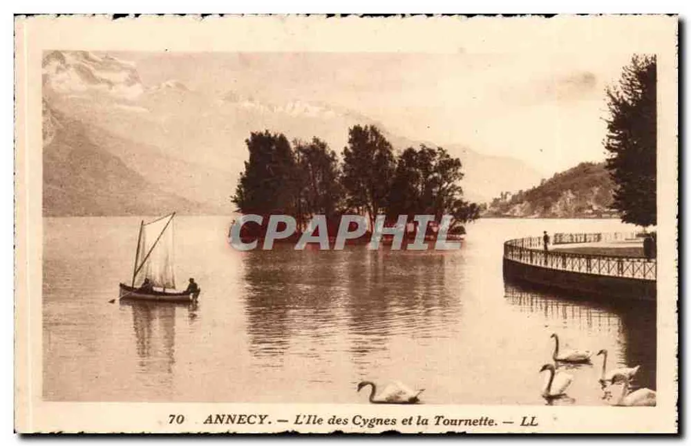 Annecy — Die Insel der Schwäne und die Tournette — LL - Vorderseite