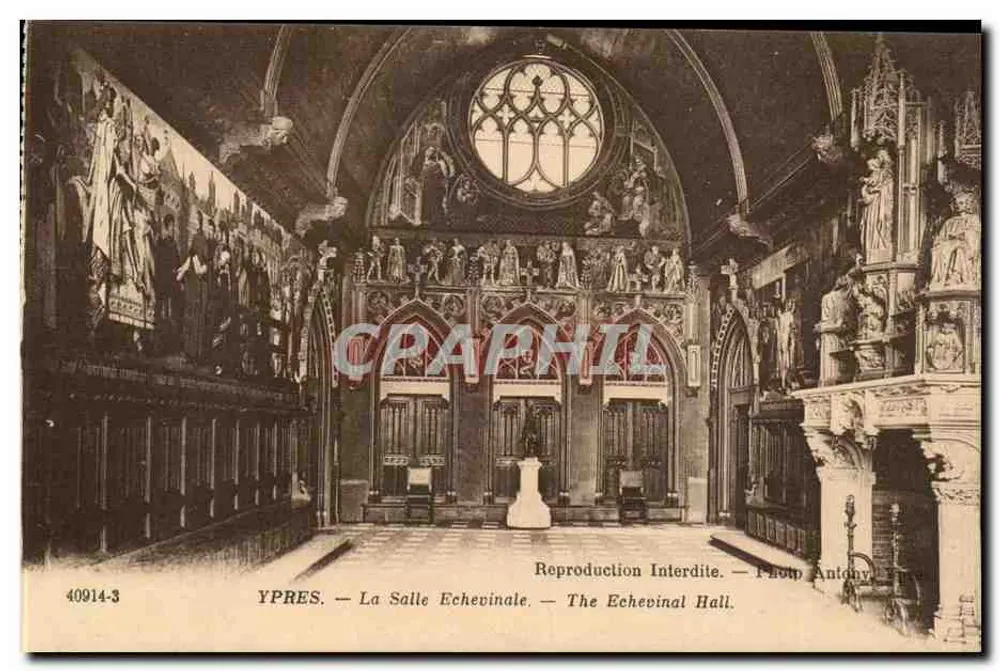 Ypres — La Salle Echevinale — Photo Aniony, n° 40914-3 - Vorderseite