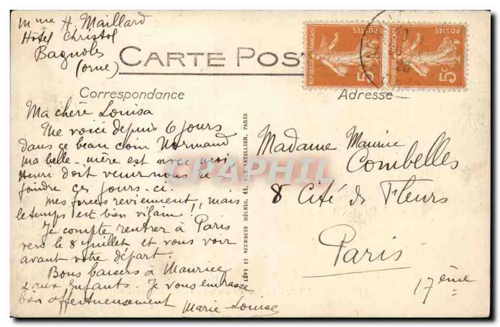 BAGNOLES-DE-L'ORNE — Der See des Parks des Establishments — LL - Rückseite