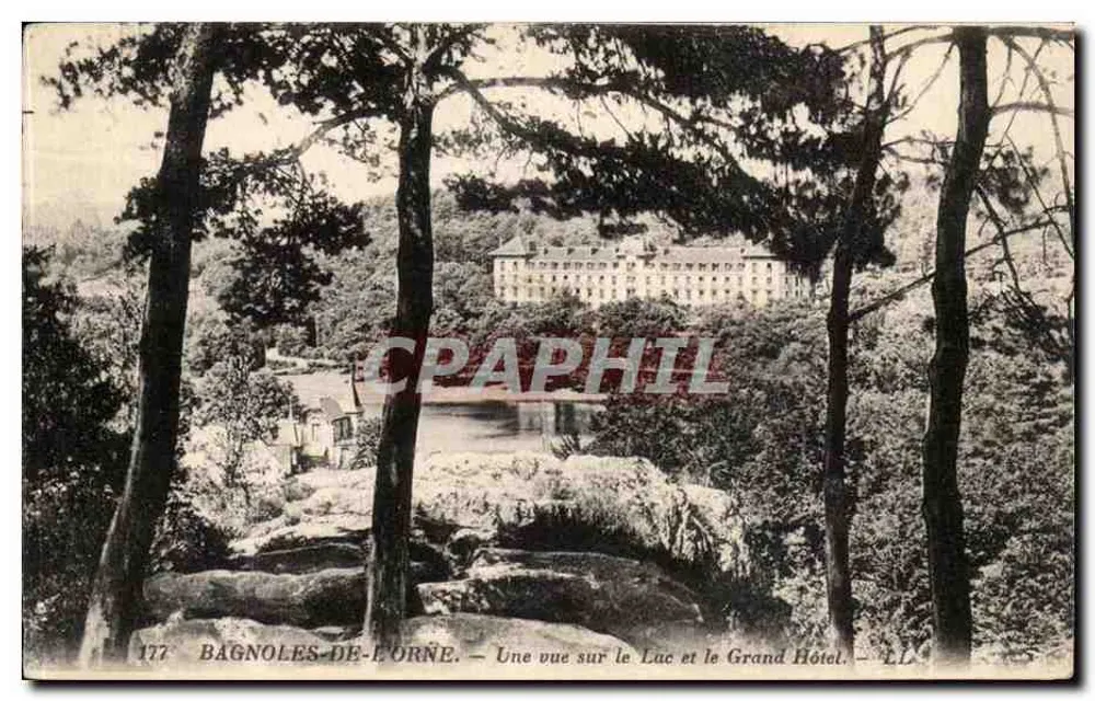 Bagnolles-de-L'Orne — Blick auf den See und das Grand Hotel — Verlag LL, Nr. 177 - Vorderseite