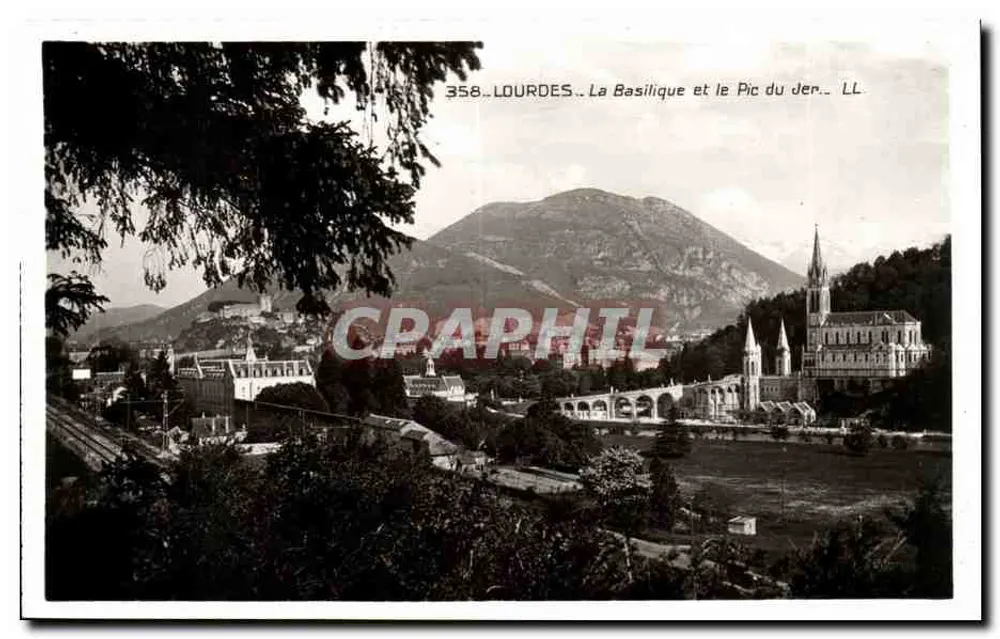 Lourdes — A Basílica e o Pic du Jer — editor LL, n° 358 - Frente