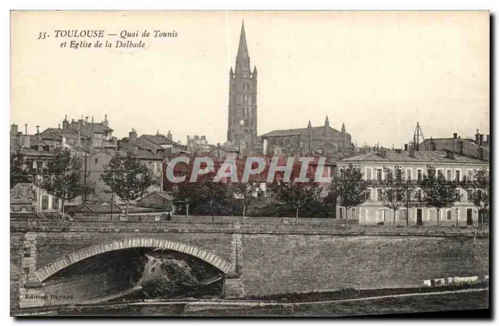 Toulouse — Quai de Tounis und Kirche der Dalbade — Edition Bayard - Vorderseite