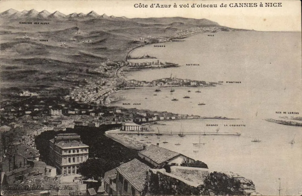 Côte d'Azur von Cannes nach Nice per Flug — Verleger Gileta, Nice - Vorderseite