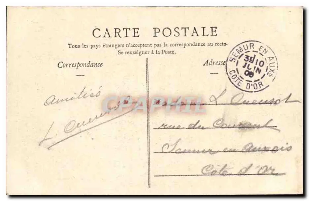 Amiens - Kathedrale - Vogelperspektive - L. Caron, Foto-Verlag, Amiens - Jouglia-Platten - Rückseite