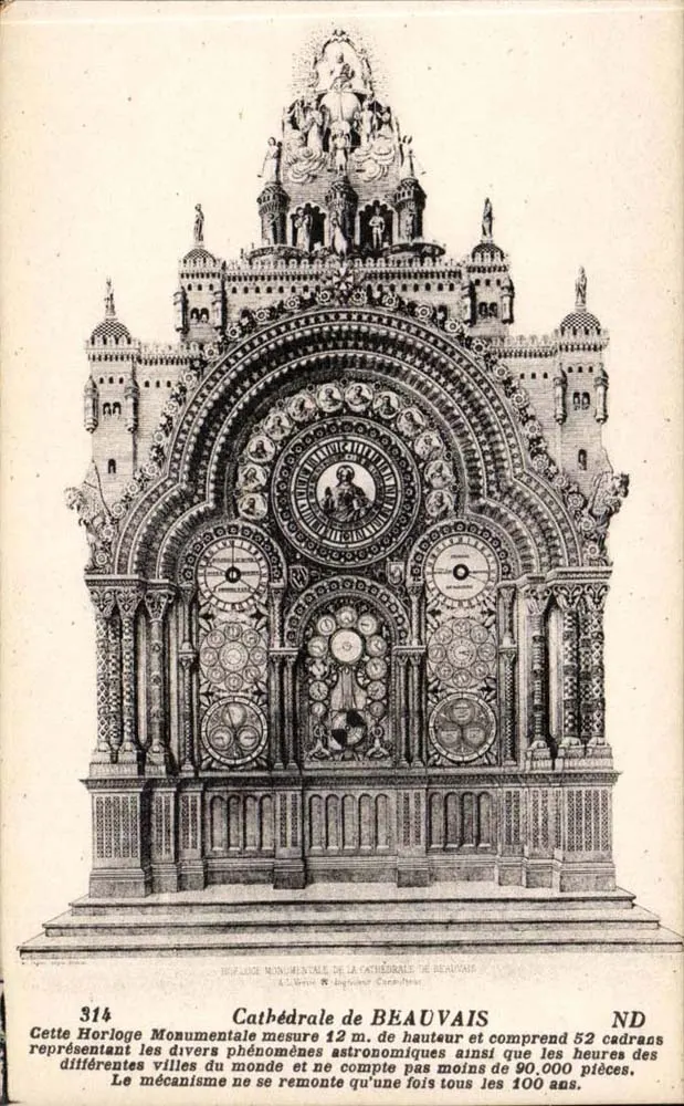 Relógio monumental da catedral de Beauvais — A.L. Béguin & Cie, n° 314 - Frente