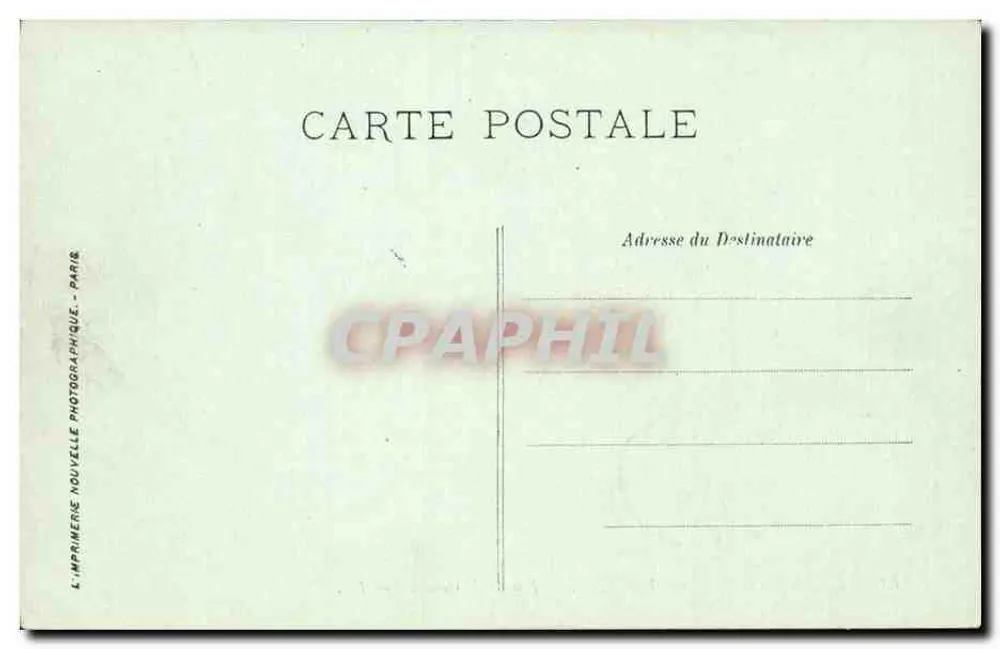 Schloss der Weißen Königin — Étangs de Comelle — LL. — L'Imprimerie Nouvelle Photographique - Paris - Rückseite