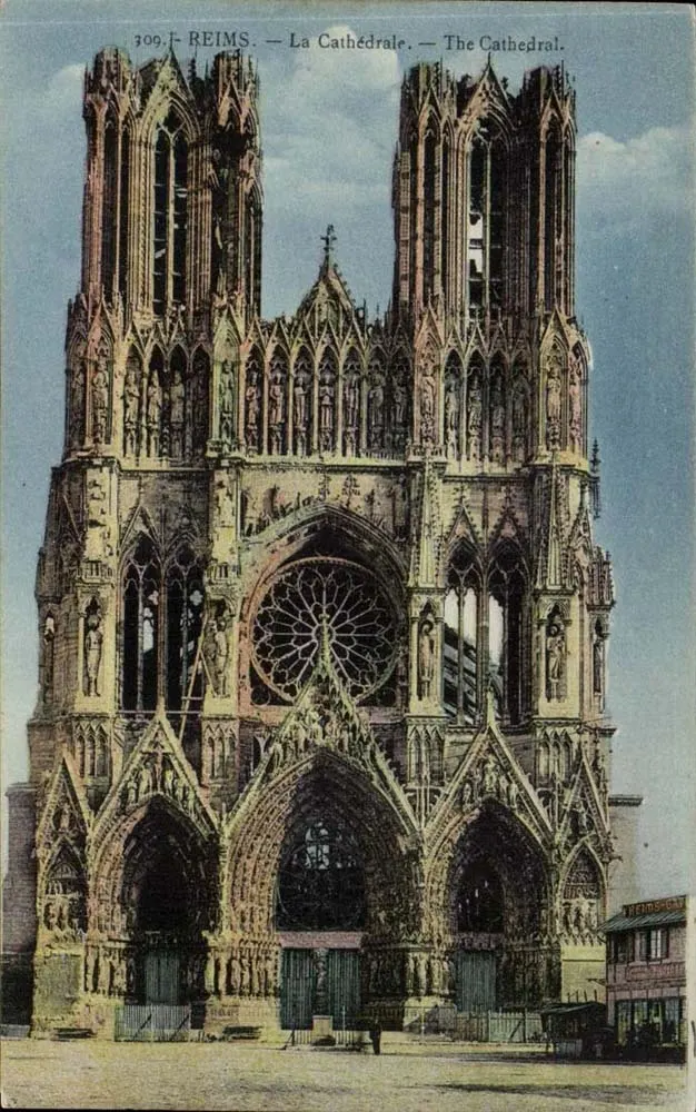 Reims — A Catedral — The Cathedral — Editora Baudet, n° 309 - Frente