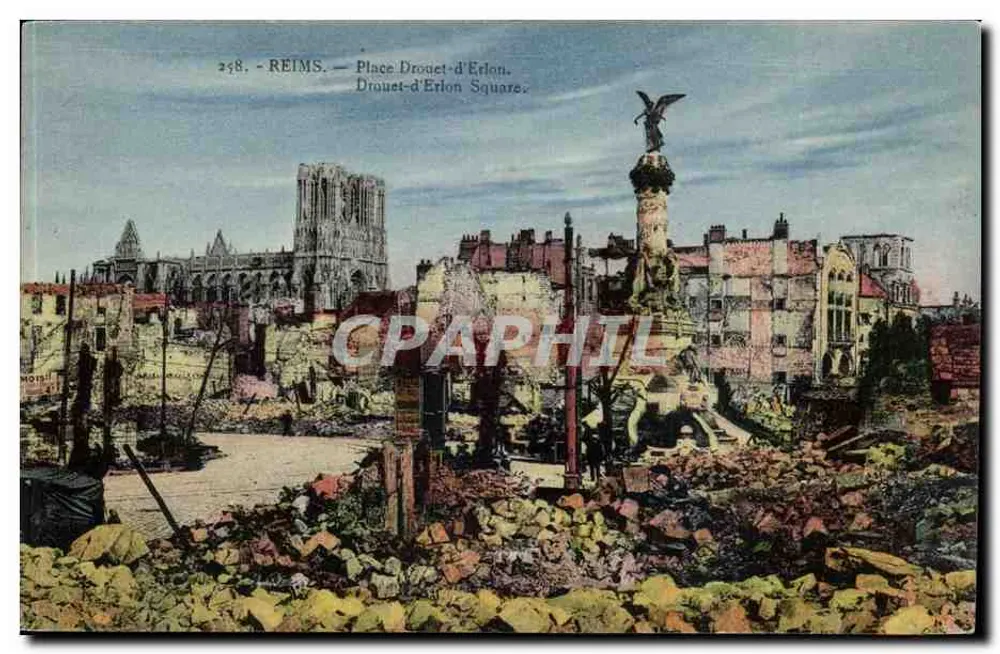 Reims — Praça Drouet-d'Erlon — editor Baudet, n°298 - Frente