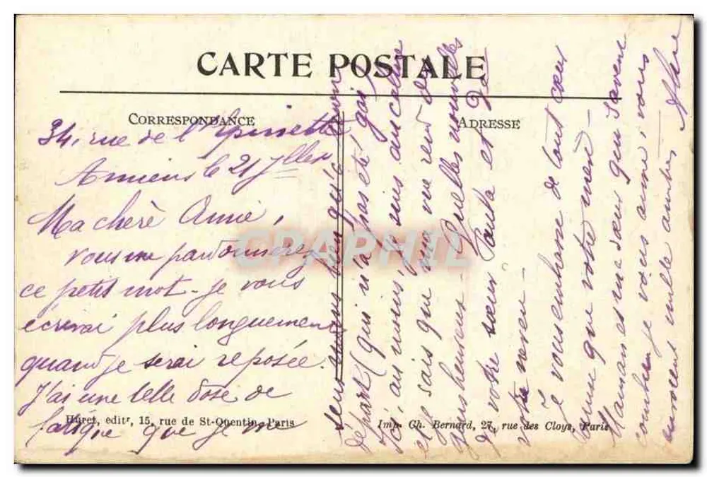 Die bombardierte Kirche — LE QUESNOY (Somme) — Visé à Paris Nr. 244 - Rückseite