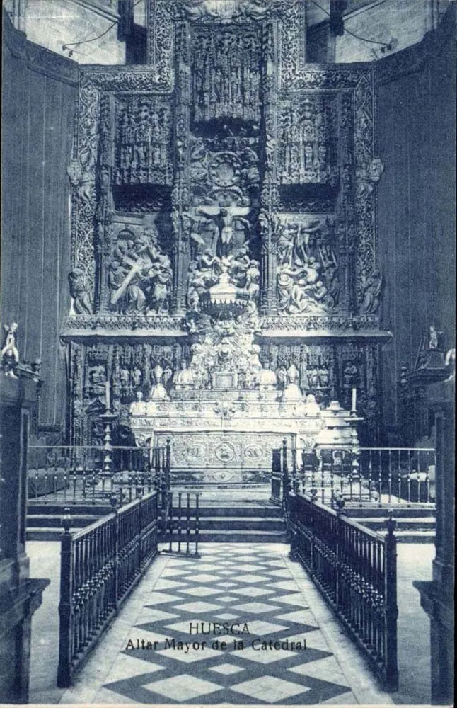 Huesca — Hauptaltar der Kathedrale — Verleger nicht sichtbar - Vorderseite